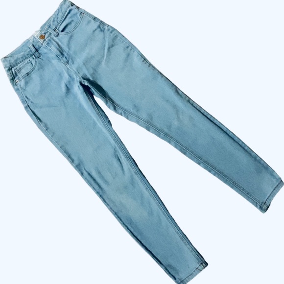 High Rise Super Skinny Jeans, Mom Jeans,Classic Fit Vintage Mom Jeans,Blue Jeans - Picture 3 of 12